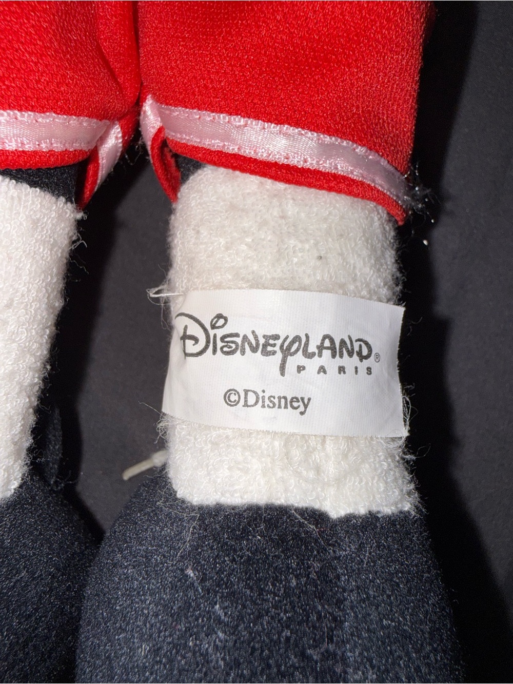 Paris Disney Mickey Mouse Plush in Red Outfit with Soccer Ball - Picture 3 of 4